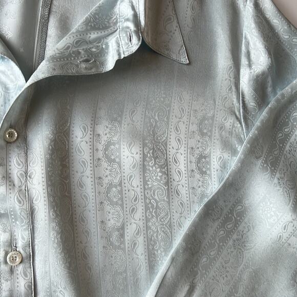 Revolve - Tell Your Friends Long Sleeve Shirt in Yvette Print 100% Silk Size M - Picture 5 of 7